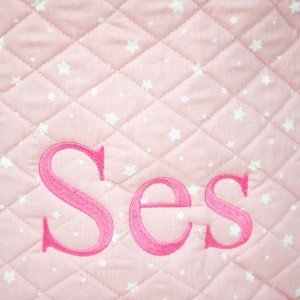 Pudra Pembe Yıldız Desenli Yumuşak Oyuncak Sepeti