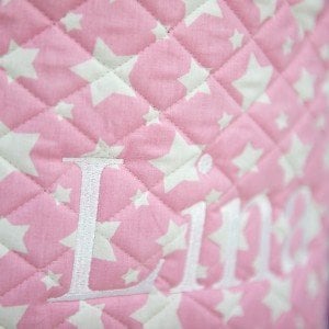 Pembe Yıldız Desenli Yumuşak Oyuncak Sepeti