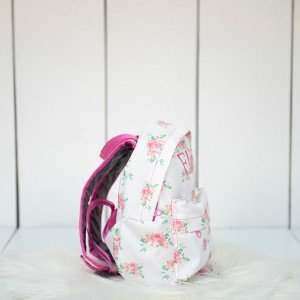 Pembe Çiçek Desenli Kreş Çantası