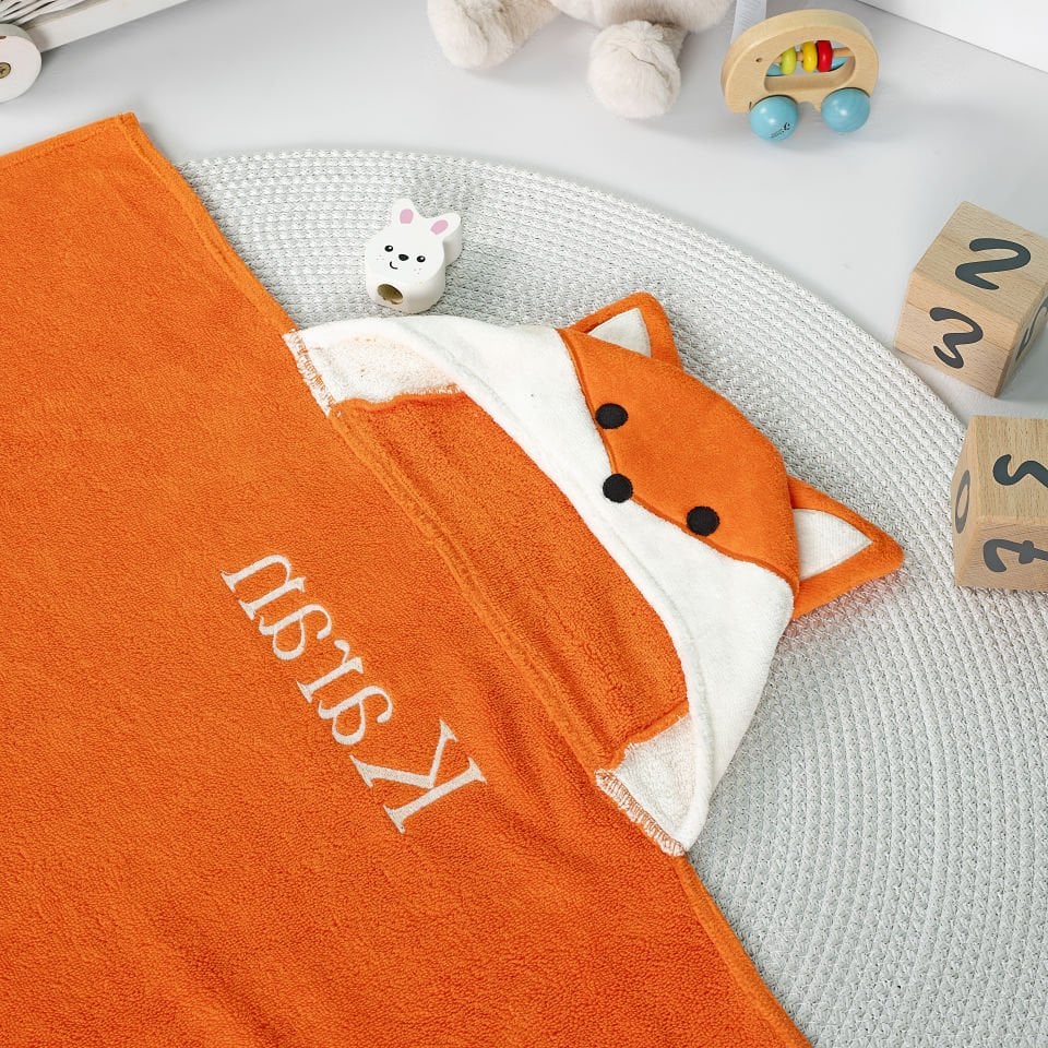 Tilkili Kundak Yenidoğan Bebek Havlusu