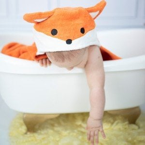 Tilkili Kundak Yenidoğan Bebek Havlusu