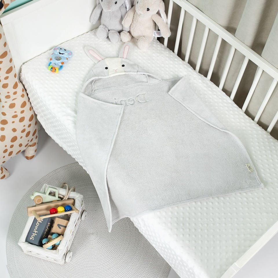 Tavşanlı Kundak Yenidoğan Bebek Havlusu