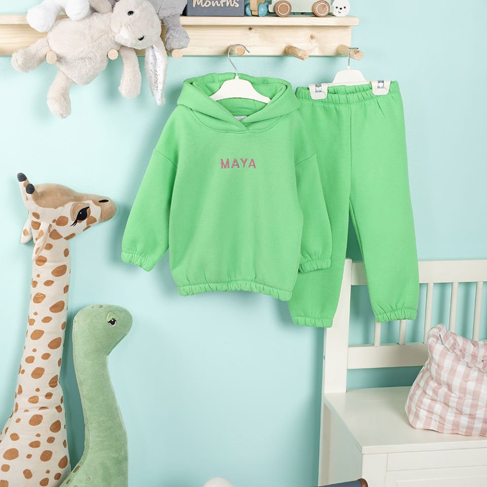 Elma Yeşili Hoodie Takım