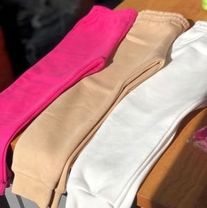Çiçek Desen İsim Nakışlı Sweat Takım