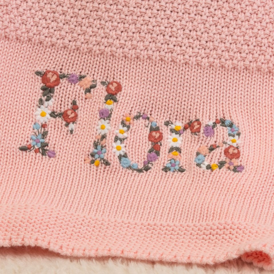 Pudra Çiçeği Yumuşak Dokulu Bebek Battaniyesi