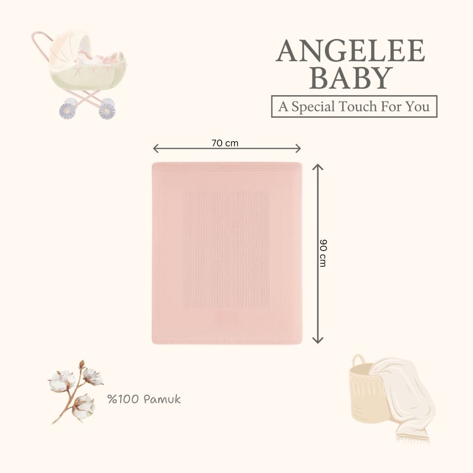 Pudra Çiçeği Yumuşak Dokulu Bebek Battaniyesi