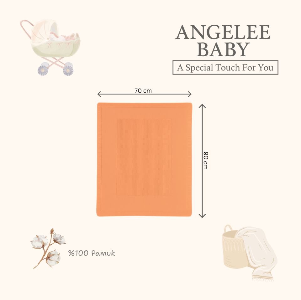 Şeftali Rüyası Yumuşak Dokulu Bebek Battaniyesi