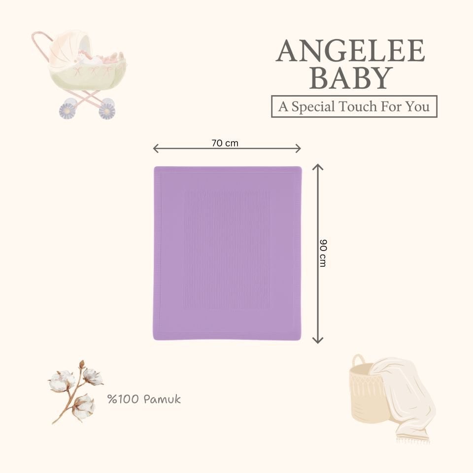 Lavanta Bahçesi Yumuşak Dokulu Bebek Battaniyesi