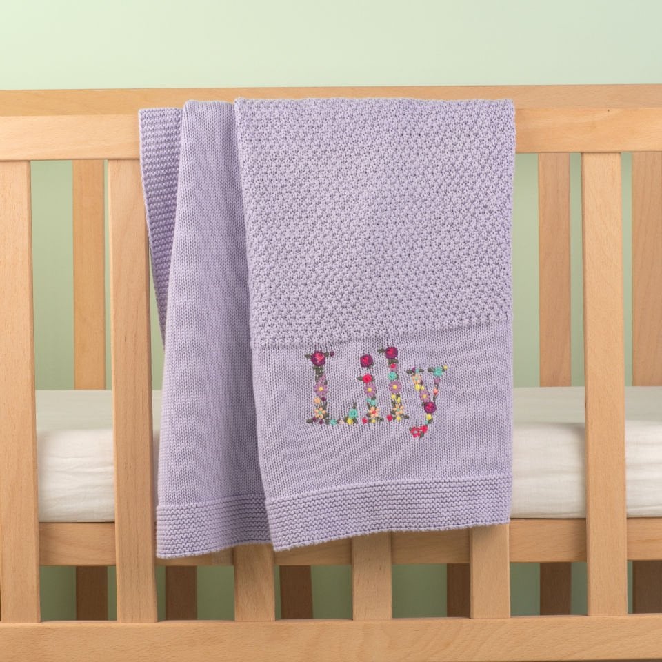 Lavanta Bahçesi Yumuşak Dokulu Bebek Battaniyesi