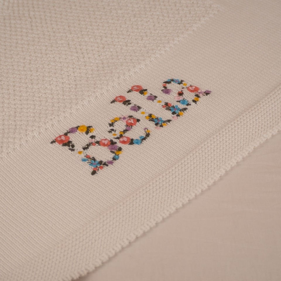 Doğal Beyaz Yumuşak Dokulu Bebek Battaniyesi