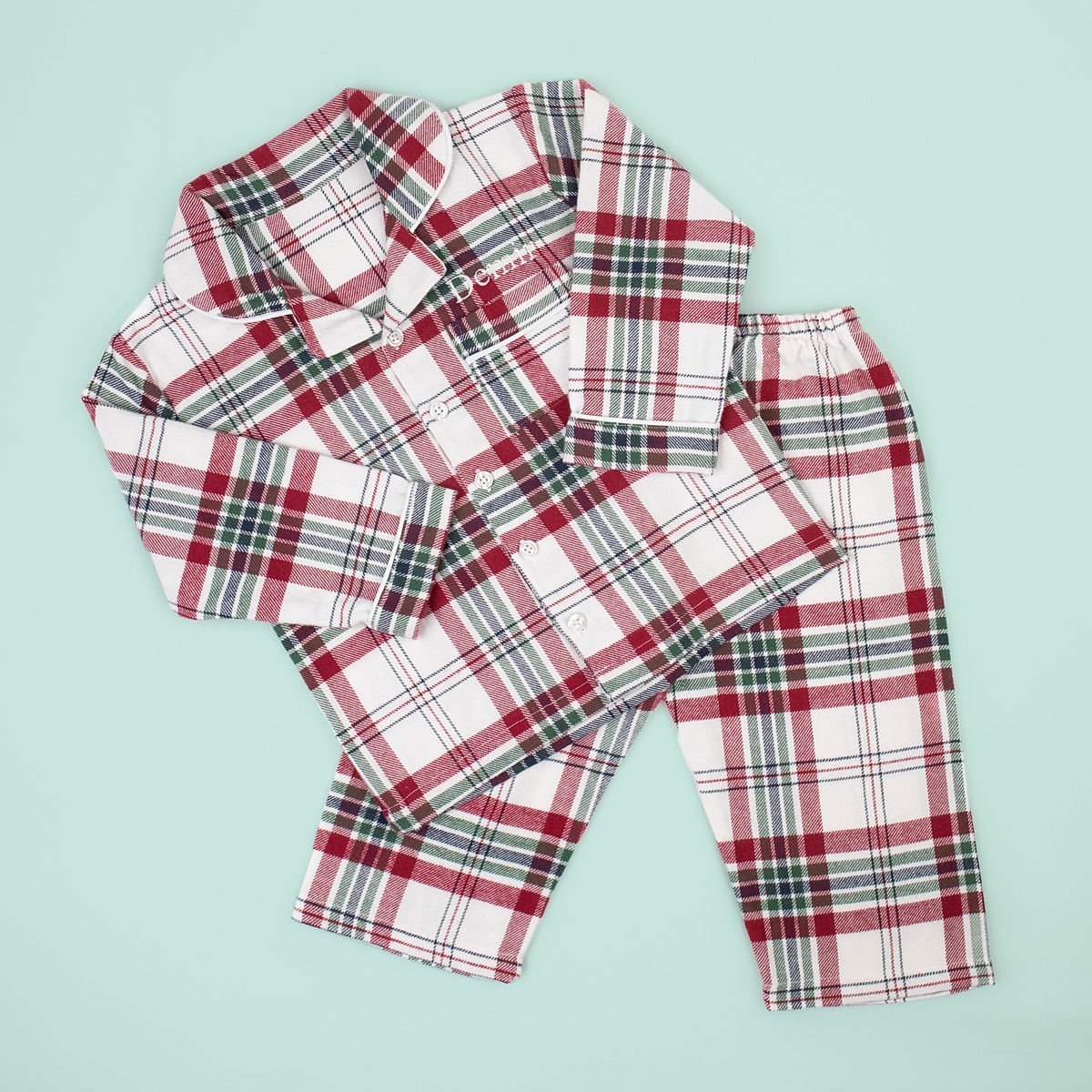 Yeni Yıl Temalı İsimli Gömlek Pijama Takımı