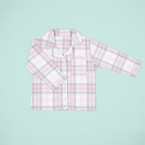 Pembe İsimli Gömlek Pijama Takımı
