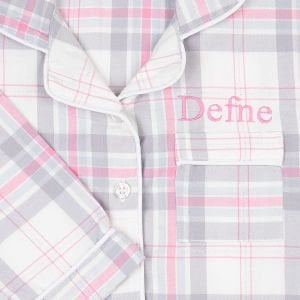 Pembe İsimli Gömlek Pijama Takımı