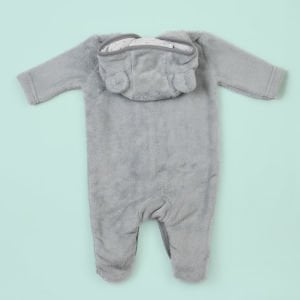 Gri Wellsoft Ayıcık Kapüşonlu Tulum