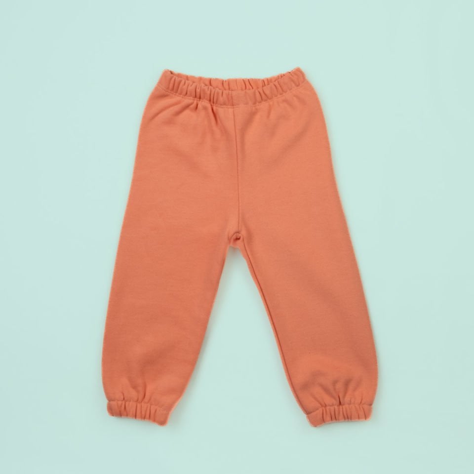 Somon Meyve Nakışlı Kulak Detaylı Çocuk Sweat Takım