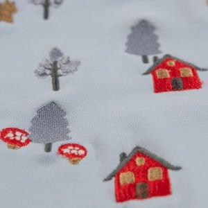 Mavi Sincap Nakışlı Kulak Detaylı Çocuk Sweat Takım