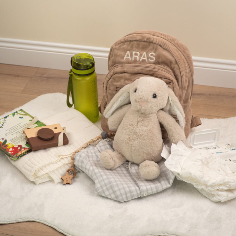 Bej Büyük Boy Kadife Çanta