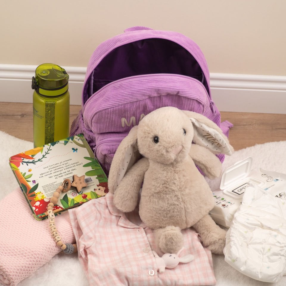 Lila Büyük Boy Kadife Çanta