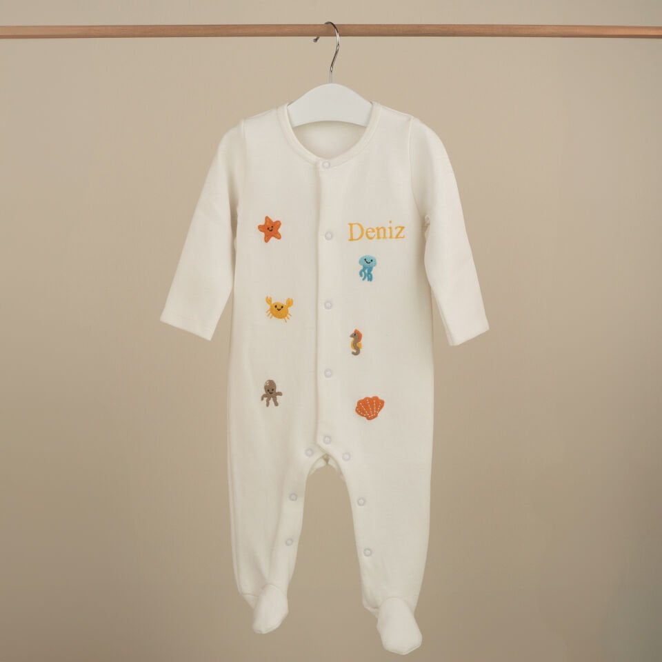 Deniz Temalı Pamuk Tulum