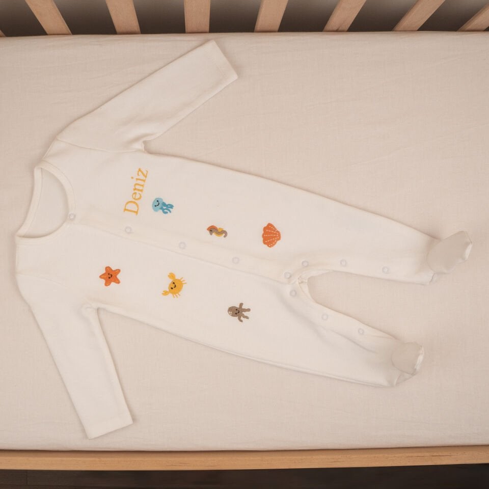 Deniz Temalı Pamuk Tulum